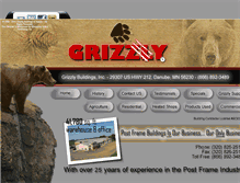 Tablet Screenshot of grizzlybuildings.com